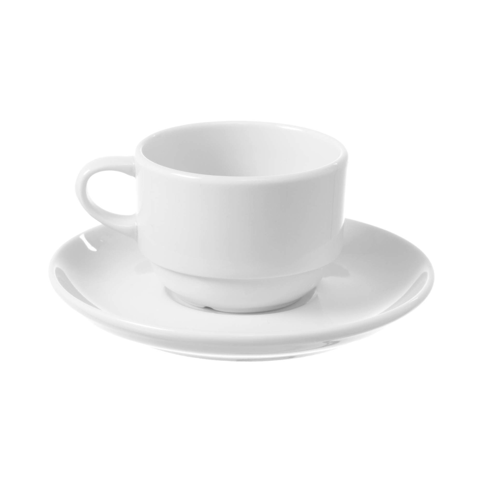 stackable cup with saucer Bianco 230 ml
